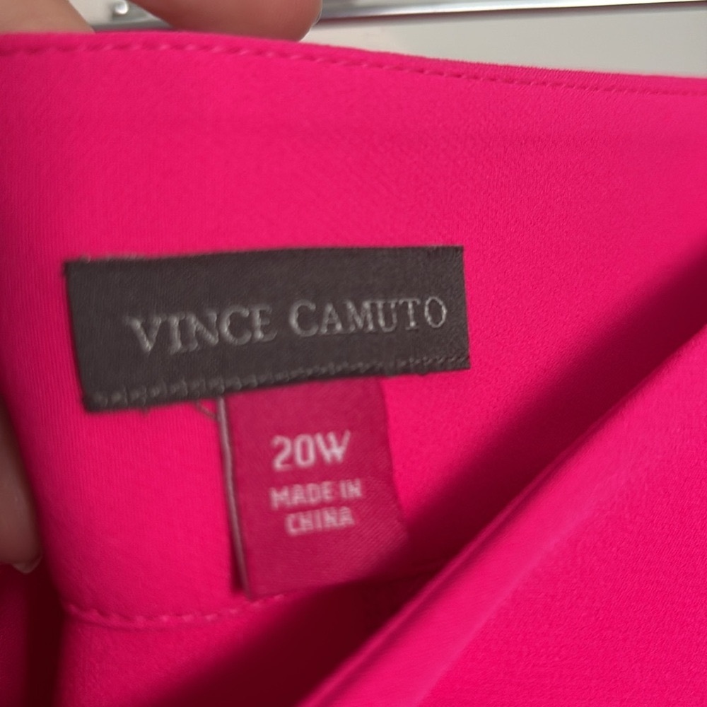 Vince Camuto Hot Pink Wide-Leg Cropped Pants, Size 20 - Picture 8 of 11